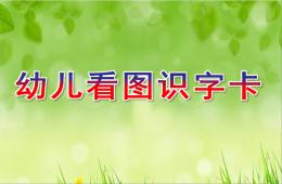 幼儿看图识字卡PPT课件