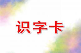 大班识字卡PPT课件