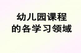 幼儿园课程的各学习领域PPT课件