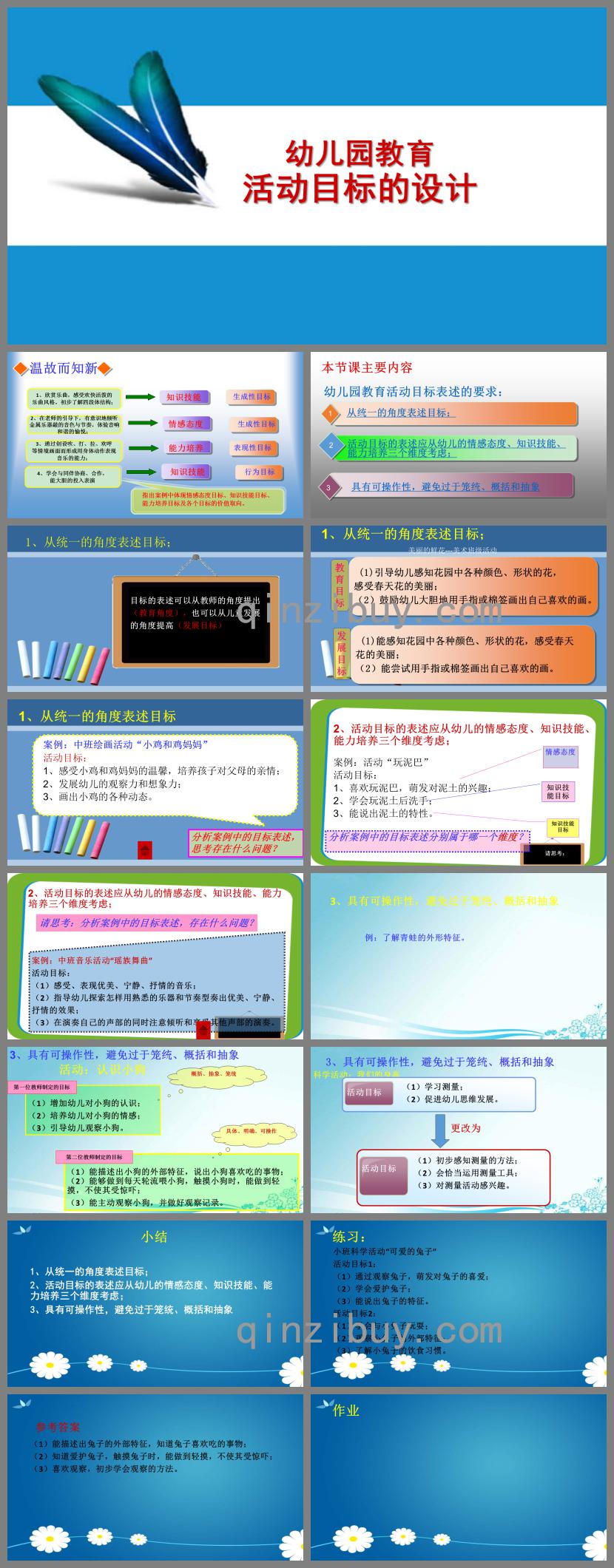 幼儿园教育活动目标的设计PPT课件