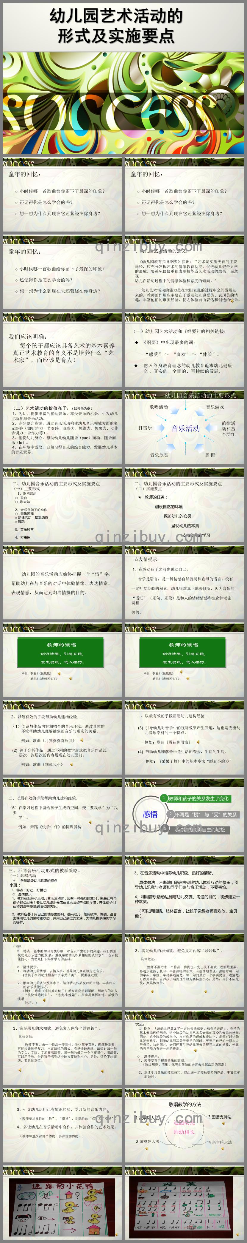 幼儿园艺术活动的形式及实施要点PPT课件