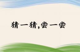 小班科学猜一猜-尝一尝PPT课件