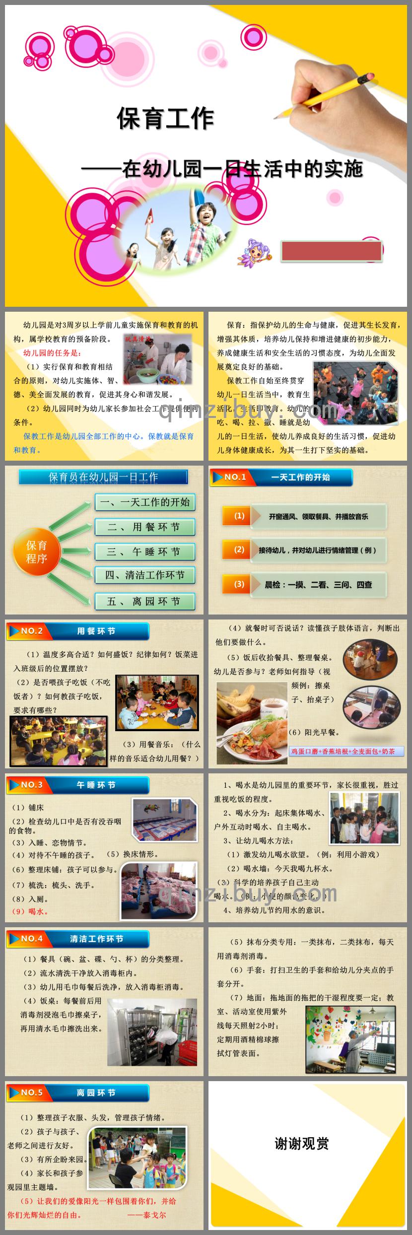 保育工作——在幼儿园一日生活中的实施PPT课件