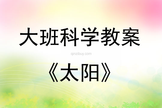 大班科学活动教案:太阳教案(附教学反思)