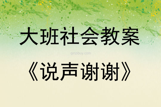 大班社会说声谢谢教案反思