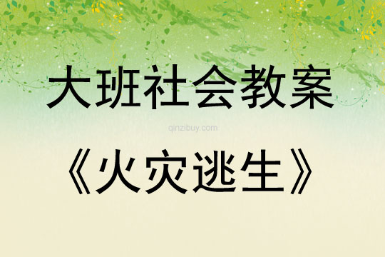 大班社会活动火灾逃生教案反思