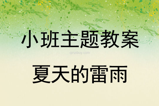 小班主题夏天的雷雨教案