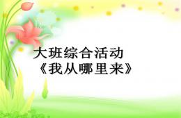 大班综合活动我从哪里来PPT课件