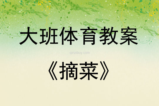 大班体育游戏活动摘菜教案反思