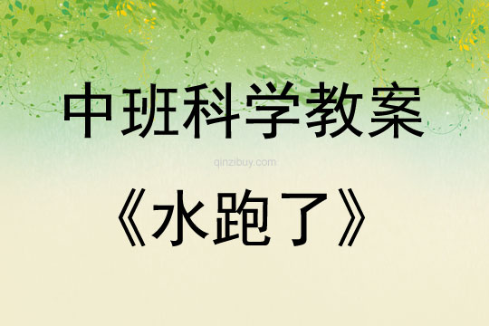 中班科学活动水跑了教案反思