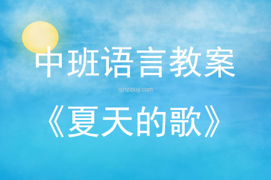 中班语言活动诗歌《夏天的歌》教案反思