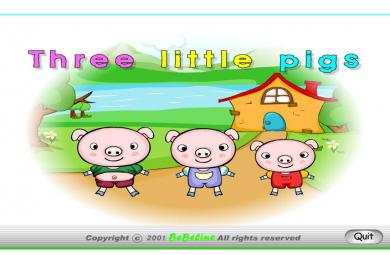 英文儿歌三只小猪FLASH课件动画