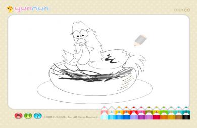 幼儿园儿童简笔画填色9的FLASH课件动画
