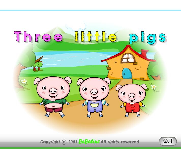 幼儿园英语歌曲三只小猪FLASH课件动画