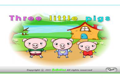 幼儿园英语歌曲三只小猪FLASH课件动画