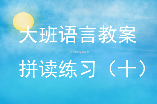 幼儿园大班汉语拼音拼读练习（十）教案