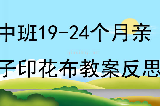 中班主题19-24个月亲子印花布教案反思