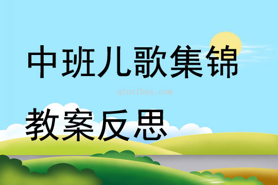 中班儿歌集锦教案反思