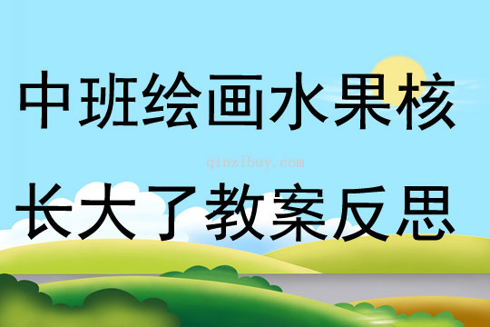 中班绘画活动水果核长大了教案反思