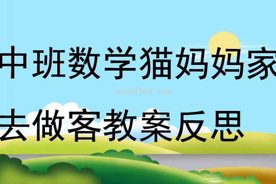 中班数学活动猫妈妈家去做客教案反思