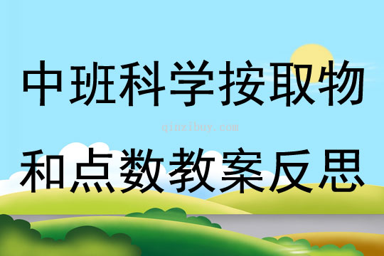 中班科学按取物和点数教案反思
