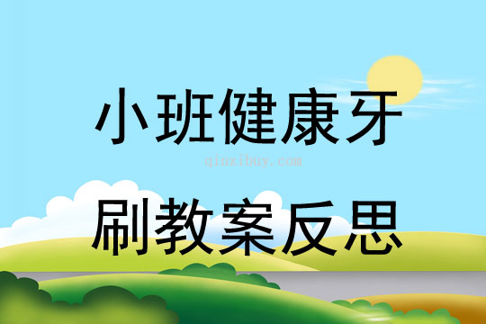 小班健康牙刷教案反思