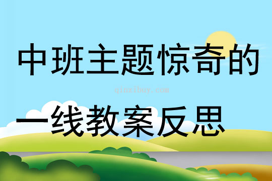 中班主题惊奇的一线教案反思
