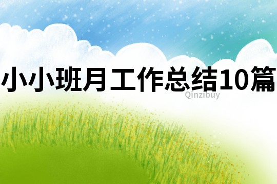 小小班月工作总结10篇