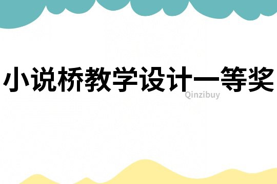 小说桥教学设计一等奖