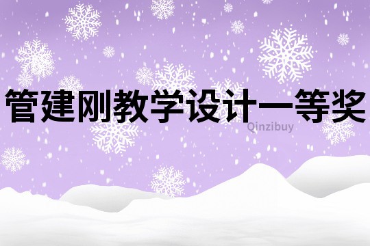 管建刚教学设计一等奖