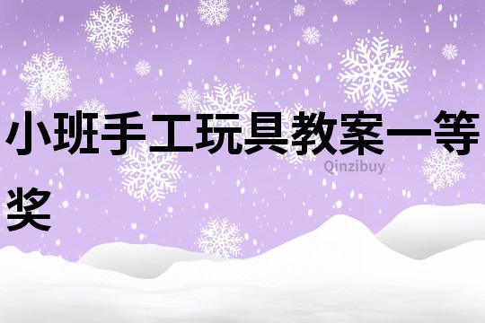 小班手工玩具教案一等奖
