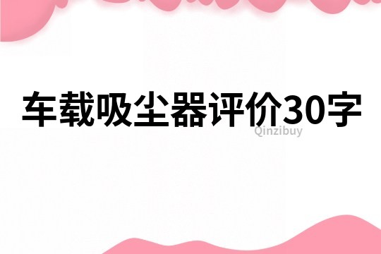 车载吸尘器评价30字