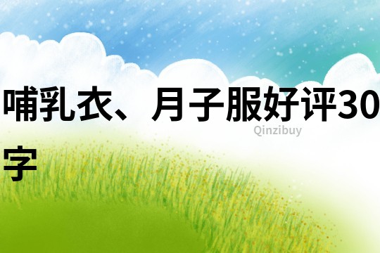 哺乳衣、月子服好评30字
