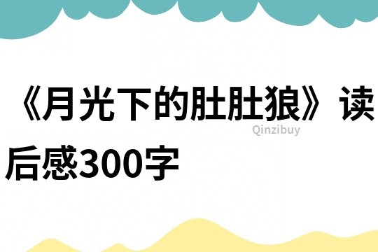 《月光下的肚肚狼》读后感300字