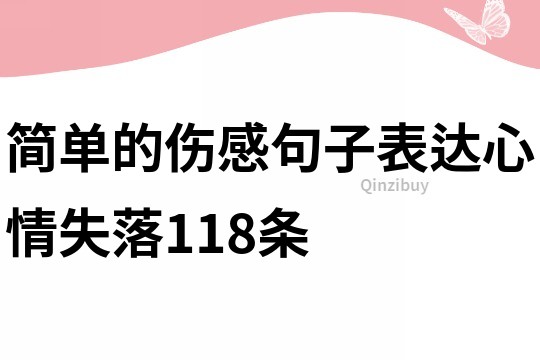 简单的伤感句子表达心情失落118条