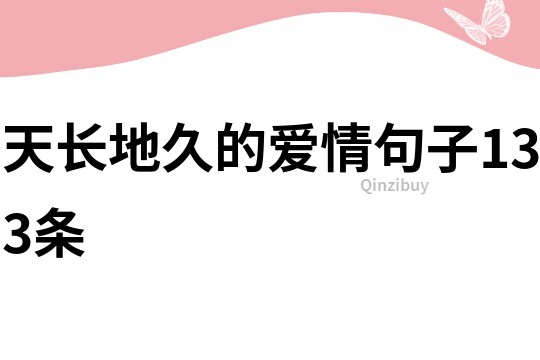 天长地久的爱情句子133条