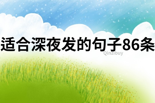 适合深夜发的句子86条