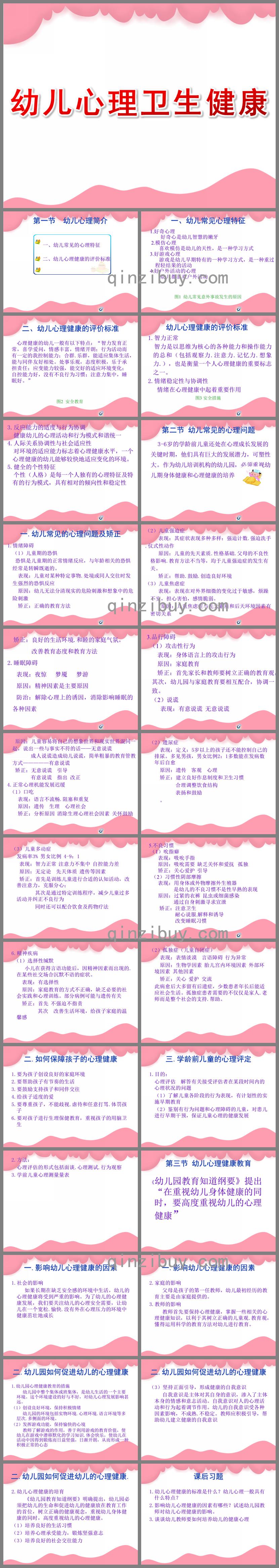 幼儿心理卫生健康PPT课件