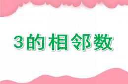 中班数学3的相邻数PPT课件
