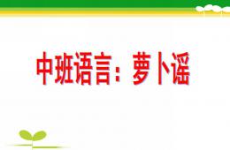 中班语言萝卜谣PPT课件