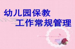 幼儿园保教工作常规管理PPT课件