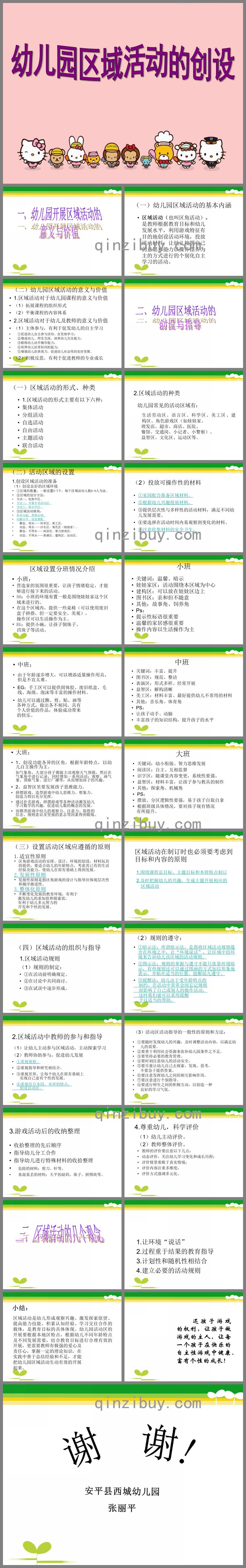幼儿园区域活动的创设PPT课件