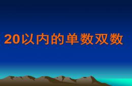 大班数学20以内的单数双数PPT课件