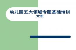 幼儿园大班五大领域培训PPT课件