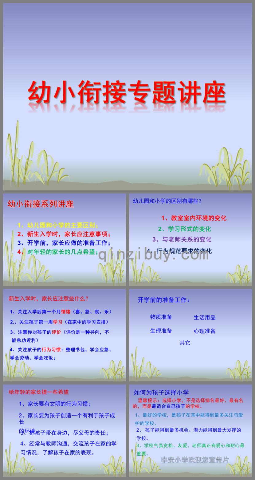 幼小衔接专题讲座PPT课件