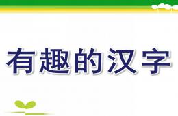大班语言活动有趣的汉字PPT课件