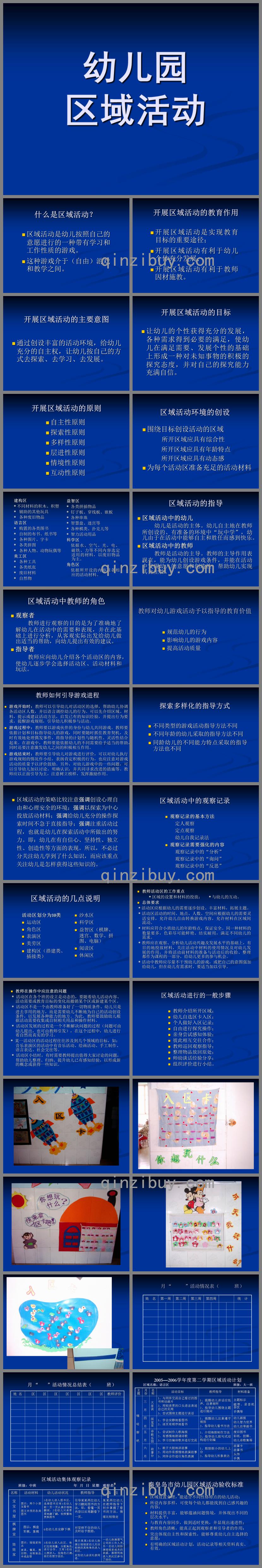 幼儿园区域活动PPT课件
