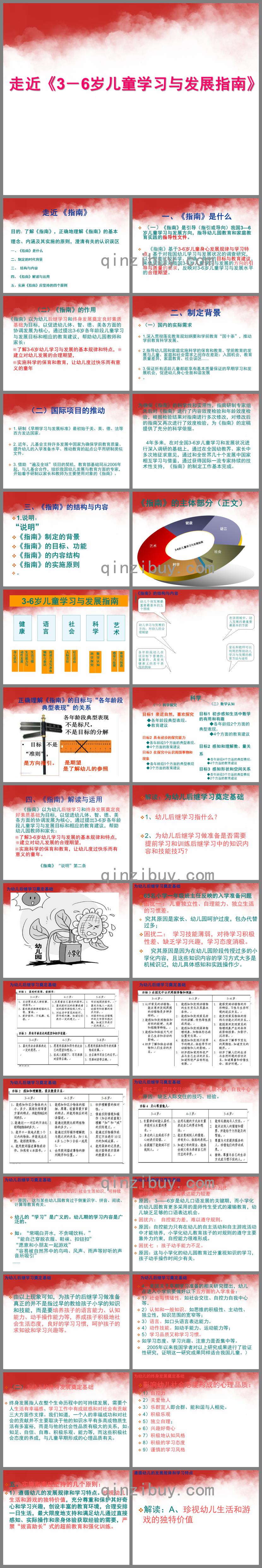 幼儿园3—6岁儿童学习与发展指南解读PPT课件