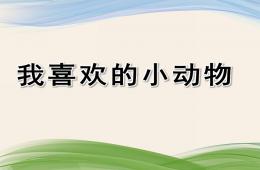 大班英语我喜欢的小动物PPT课件