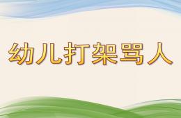 幼儿园幼儿打架骂人PPT课件